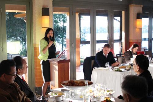 Speaking at a Breakfast Forum - in picture Senator Concetta Fierravanti-Wells Craig laundy MP  Strathfield Mayor Sang Ok